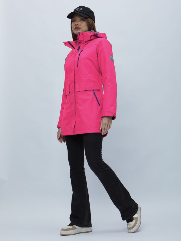 Women's pink hooded parka 551995R